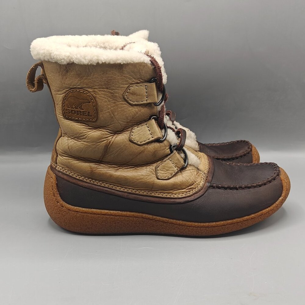 Justin Lace L0575 Brown Leather Boots Women's size 6.5 B Kiltie